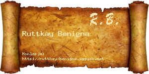 Ruttkay Benigna névjegykártya